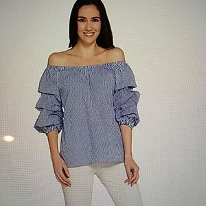 ⭐🆕 PERFECT Linen/Cotton Balloon Slv Top